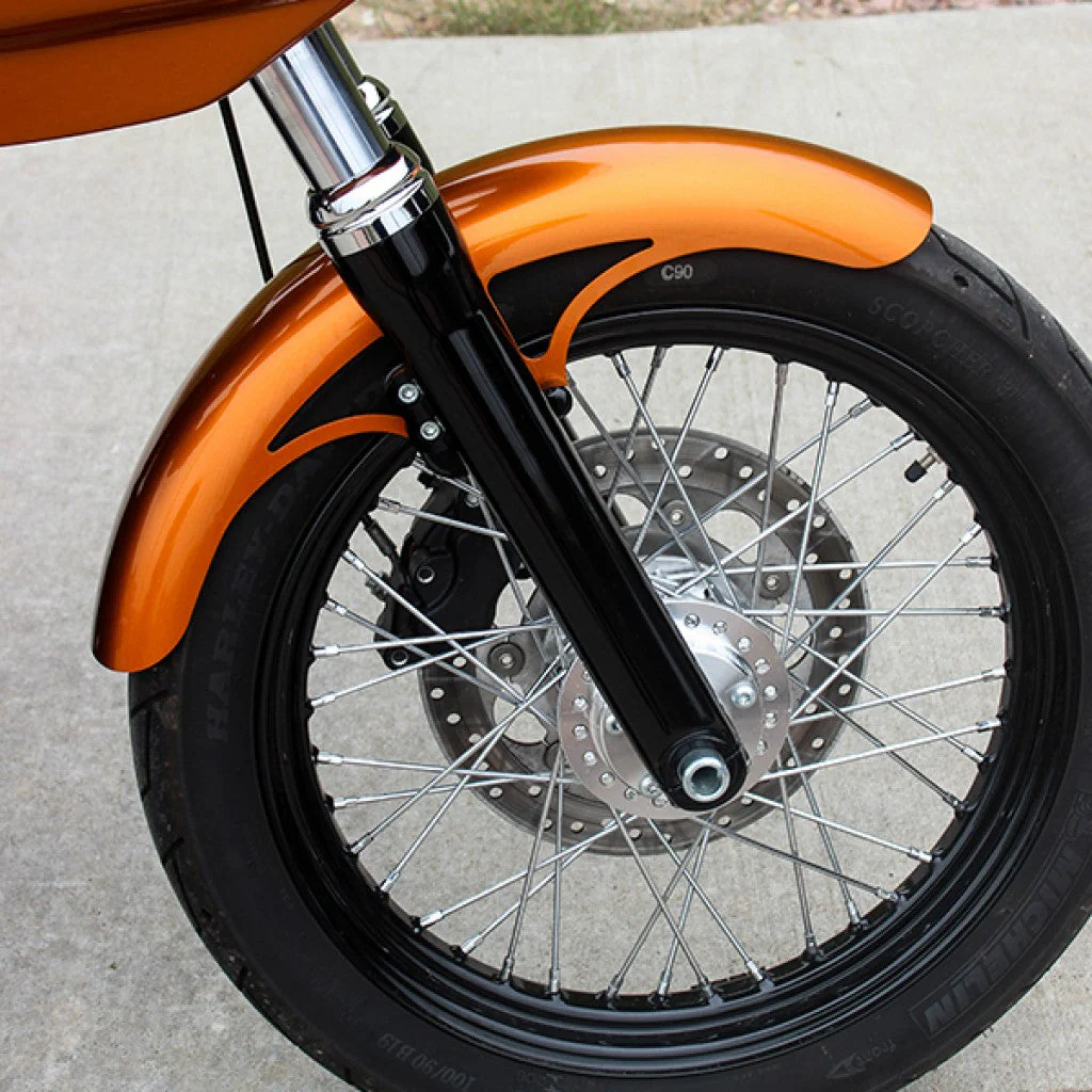 19" Tire Hugger Front Fender Fit Kit for Harley-Davidson® 2006-2017 Dyna and 2018-2026 Softail Street Bob - Image 5