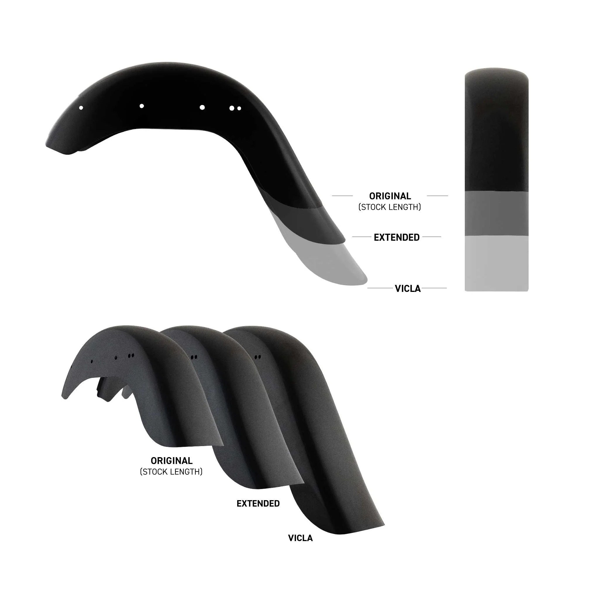 Benchmark Rear Fender for Harley-Davidson® 2000-2017 Softail - Image 2